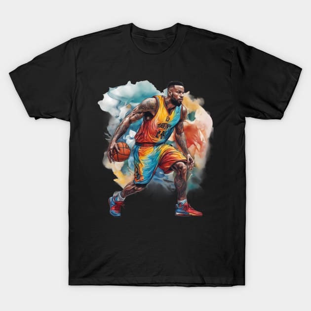 Basketball Art T-Shirt by animegirlnft